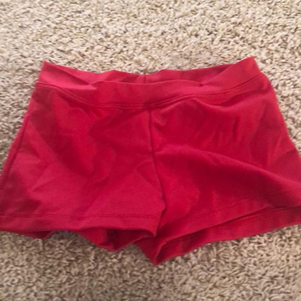 Capezio red booty shorts